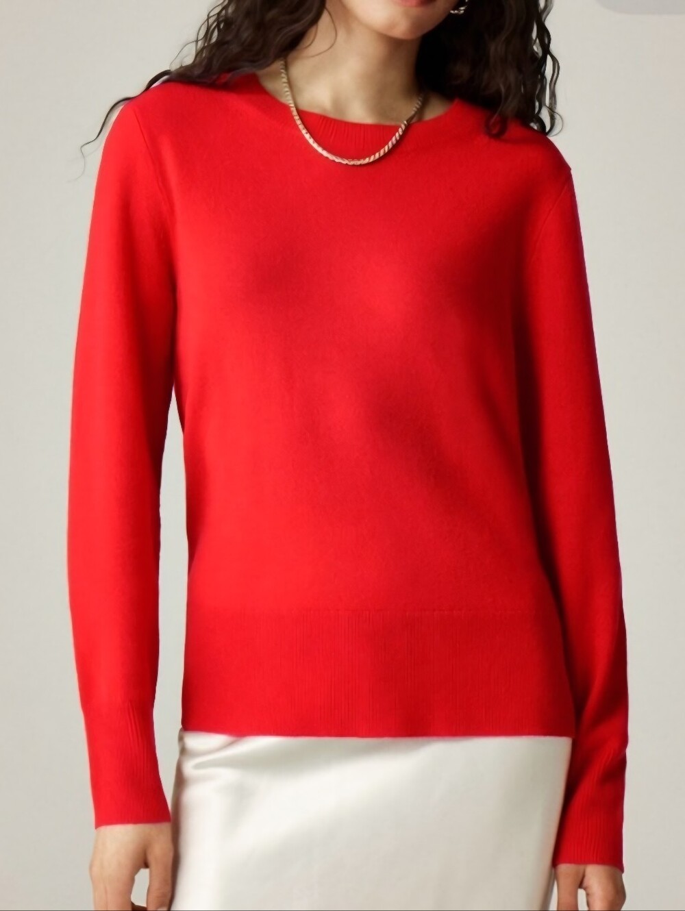 J. Crew Luxury Cashmere Red Crewneck Sweater